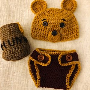 Winnie the Pooh Newborn Photoshoot Outfit 0-3M
